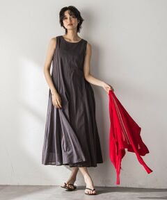 MAYSON GREY / メイソングレイ ロング・マキシ丈ワンピース | 綿ボイル前後2WAYノースリーブワンピース