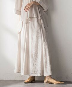 MAYSON GREY / メイソングレイ ミニ・ひざ丈スカート | 麻調シアーセミフレアスカート