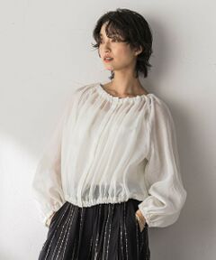 MAYSON GREY / メイソングレイ シャツ・ブラウス | 前後2WAYシアーギャザーブラウス