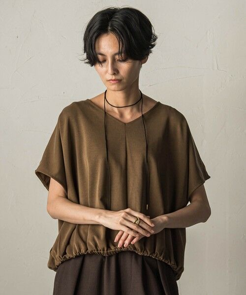 MAYSON GREY / メイソングレイ カットソー | とろみジャージーVネックプルオーバー≪セットアップ対応≫ | 詳細11