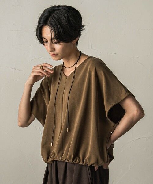 MAYSON GREY / メイソングレイ カットソー | とろみジャージーVネックプルオーバー≪セットアップ対応≫ | 詳細13