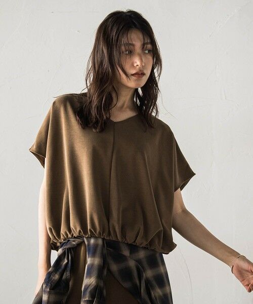 MAYSON GREY / メイソングレイ カットソー | とろみジャージーVネックプルオーバー≪セットアップ対応≫ | 詳細17