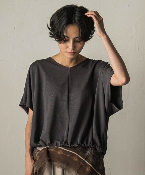 MAYSON GREY / メイソングレイ カットソー | とろみジャージーVネックプルオーバー≪セットアップ対応≫ | 詳細25