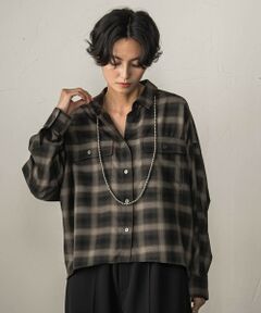 MAYSON GREY / メイソングレイ シャツ・ブラウス | オンブレチェックドルマンシャツ