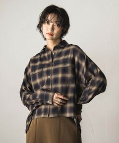 MAYSON GREY / メイソングレイ シャツ・ブラウス | オンブレチェックドルマンシャツ