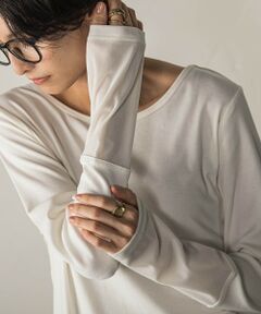 MAYSON GREY / メイソングレイ カットソー | ベロアカフスロングTシャツ