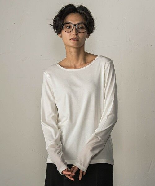 MAYSON GREY / メイソングレイ カットソー | ベロアカフスロングTシャツ | 詳細1