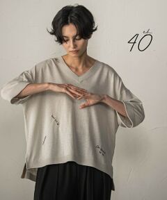 MAYSON GREY / メイソングレイ ニット・セーター | 【40周年限定】メッセージ刺繍Vネックニットプルオーバー