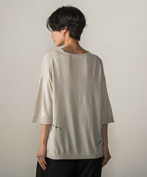 MAYSON GREY / メイソングレイ ニット・セーター | 【40周年限定】メッセージ刺繍Vネックニットプルオーバー | 詳細14