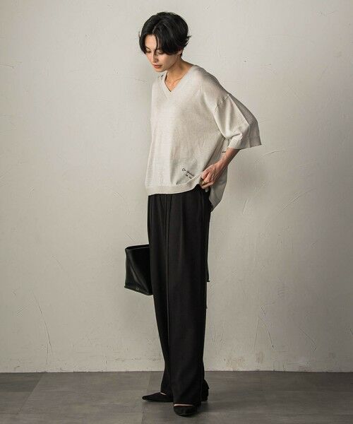 MAYSON GREY / メイソングレイ ニット・セーター | 【40周年限定】メッセージ刺繍Vネックニットプルオーバー | 詳細17