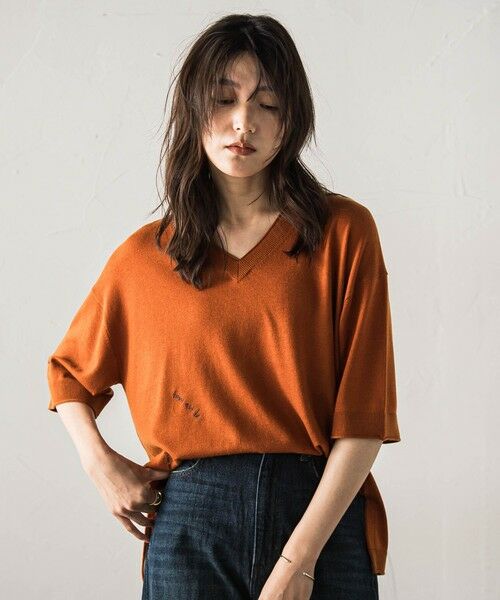 MAYSON GREY / メイソングレイ ニット・セーター | 【40周年限定】メッセージ刺繍Vネックニットプルオーバー | 詳細27