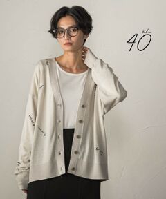 MAYSON GREY / メイソングレイ カーディガン・ボレロ | 【40周年限定】メッセージ刺繍Vネックニットカーディガン