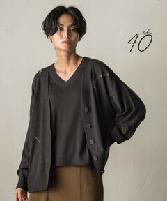 MAYSON GREY / メイソングレイ カーディガン・ボレロ | 【40周年限定】メッセージ刺繍Vネックニットカーディガン