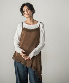 MAYSON GREY / メイソングレイ シャツ・ブラウス | アシンメトリーレースキャミソール