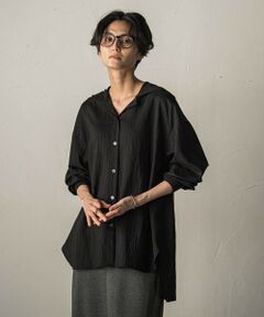 MAYSON GREY / メイソングレイ シャツ・ブラウス | ストライプドッキング袖リブフーディーシャツ