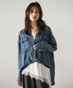 MAYSON GREY / メイソングレイ シャツ・ブラウス | ゆれるデニム2WAYオーバーシャツ