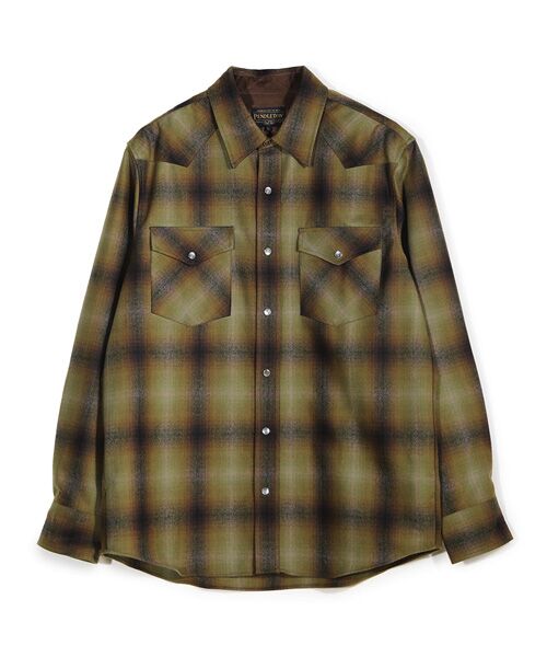 MEN'S BIGI/メンズビギ 【PENDLETON/ペンドルトン】別注オンブレチェックシャツ カーキ 2 MEN'S BIGI/メンズビギ 【PENDLETON/ペンドルトン】別注オンブレチェックシャツ カーキ 2