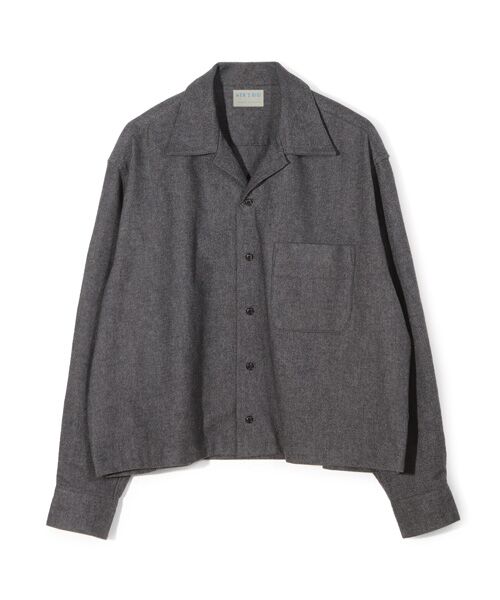 MEN'S BIGI/メンズビギ 【50th Anniv. 菊池武夫】SHORT COTTON FLANNEL SHIRTS グレー 3 MEN'S BIGI/メンズビギ 【50th Anniv. 菊池武夫】SHORT COTTON FLANNEL SHIRTS グレー 3