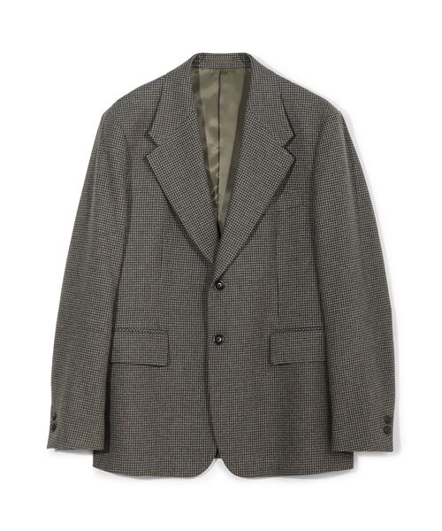 MEN'S BIGI/メンズビギ 【50th Anniv. 菊池武夫】WOOL HOUNDSTOOTH JACKET カーキ 00 MEN'S BIGI/メンズビギ 【50th Anniv. 菊池武夫】WOOL HOUNDSTOOTH JACKET カーキ 00