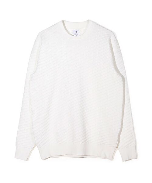 MEN'S BIGI/メンズビギ 【COLE HAAN/コール ハーン】別注ブリスタージャガードハイゲージニットTEE<マシンウォッシャブル> ホワイト 3 MEN'S BIGI/メンズビギ 【COLE HAAN/コール ハーン】別注ブリスタージャガードハイゲージニットTEE<マシンウォッシャブル> ホワイト 3