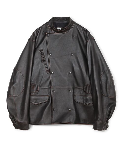 MEN'S BIGI/メンズビギ 【50th Anniv. 菊池武夫】AGED SHEEPSKIN LEATHER JACKET ブラウン 2 MEN'S BIGI/メンズビギ 【50th Anniv. 菊池武夫】AGED SHEEPSKIN LEATHER JACKET ブラウン 2