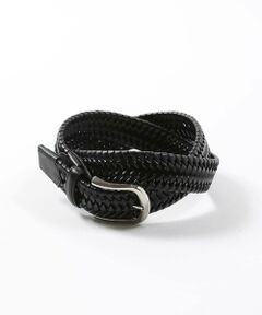 MEN'S BIGI / メンズビギ ベルト・サスペンダー | 【DOMODOSSOLA】レザーメッシュプレーンベルト