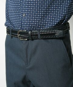 MEN'S BIGI / メンズビギ ベルト・サスペンダー | 【DOMODOSSOLA】レザーメッシュプレーンベルト