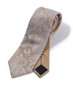 MEN'S BIGI / メンズビギ ネクタイ | シャドーペイズリー×ドット柄シルクネクタイ