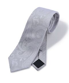 MEN'S BIGI / メンズビギ ネクタイ | シャドーペイズリー×ドット柄シルクネクタイ