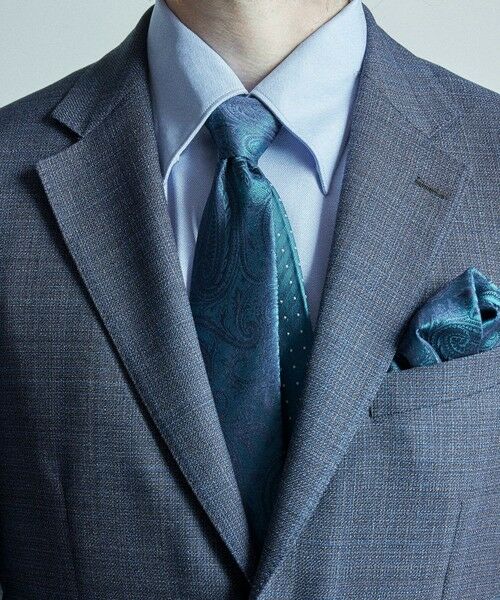 MEN'S BIGI / メンズビギ ネクタイ | シャドーペイズリー×ドット柄シルクネクタイ | 詳細4