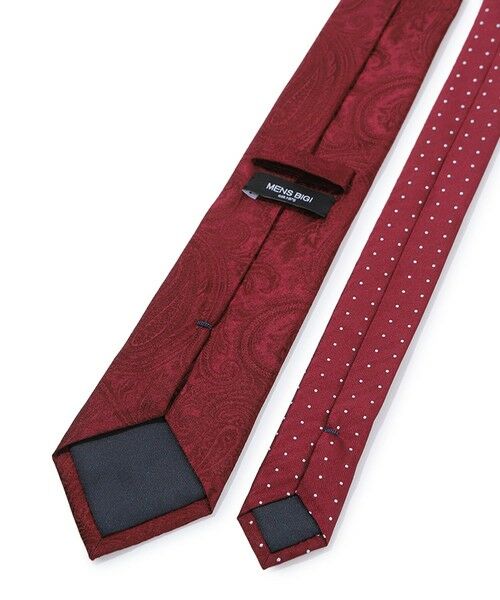 MEN'S BIGI / メンズビギ ネクタイ | シャドーペイズリー×ドット柄シルクネクタイ | 詳細7