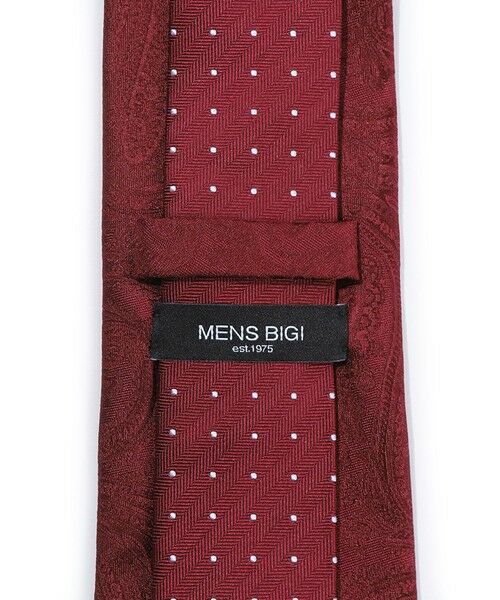 MEN'S BIGI / メンズビギ ネクタイ | シャドーペイズリー×ドット柄シルクネクタイ | 詳細8