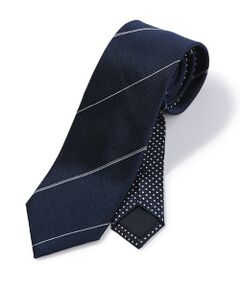 MEN'S BIGI / メンズビギ ネクタイ | チェック×ドット柄シルクネクタイ