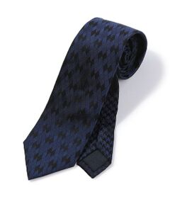MEN'S BIGI / メンズビギ ネクタイ | 変形アーガイル×シャドー千鳥柄シルクネクタイ