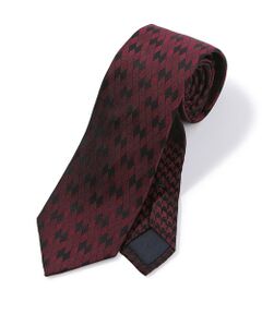 MEN'S BIGI / メンズビギ ネクタイ | 変形アーガイル×シャドー千鳥柄シルクネクタイ
