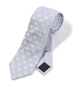 MEN'S BIGI / メンズビギ ネクタイ | 変形アーガイル×シャドー千鳥柄シルクネクタイ