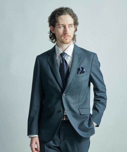 MEN'S BIGI / メンズビギ ネクタイ | 変形アーガイル×シャドー千鳥柄シルクネクタイ | 詳細2