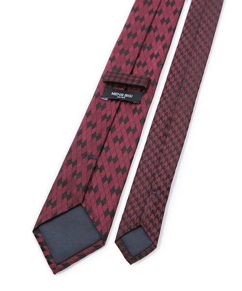 MEN'S BIGI / メンズビギ ネクタイ | 変形アーガイル×シャドー千鳥柄シルクネクタイ | 詳細4