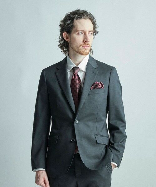 MEN'S BIGI / メンズビギ ネクタイ | 変形アーガイル×シャドー千鳥柄シルクネクタイ | 詳細7