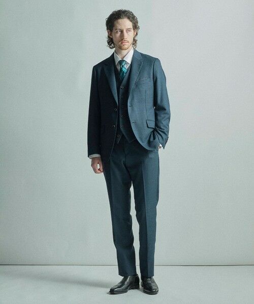 MEN'S BIGI / メンズビギ ネクタイ | シャドーペイズリーストライプ×ピンドット柄シルクネクタイ | 詳細5