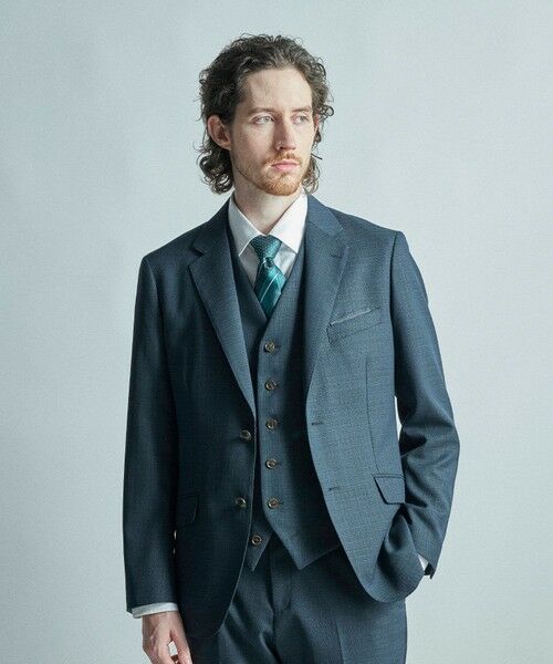 MEN'S BIGI / メンズビギ ネクタイ | シャドーペイズリーストライプ×ピンドット柄シルクネクタイ | 詳細4