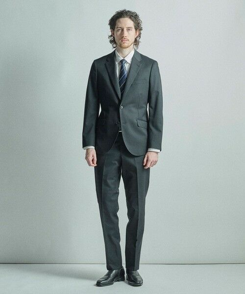 MEN'S BIGI / メンズビギ ネクタイ | シャドーペイズリーストライプ×ピンドット柄シルクネクタイ | 詳細8