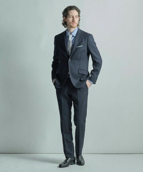 MEN'S BIGI / メンズビギ ネクタイ | シャドーペイズリーストライプ×ピンドット柄シルクネクタイ | 詳細11