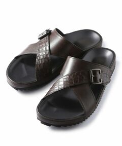 【Artesanos/アルテサノス】別注 レザークロスストラップサンダル