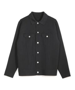 MEN'S BIGI / メンズビギ ブルゾン | デニムジャケット風ミラノリブニットアウター