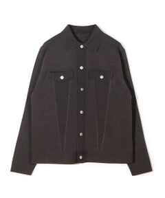 MEN'S BIGI / メンズビギ ブルゾン | デニムジャケット風ミラノリブニットアウター