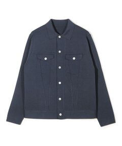 MEN'S BIGI / メンズビギ ブルゾン | デニムジャケット風ミラノリブニットアウター