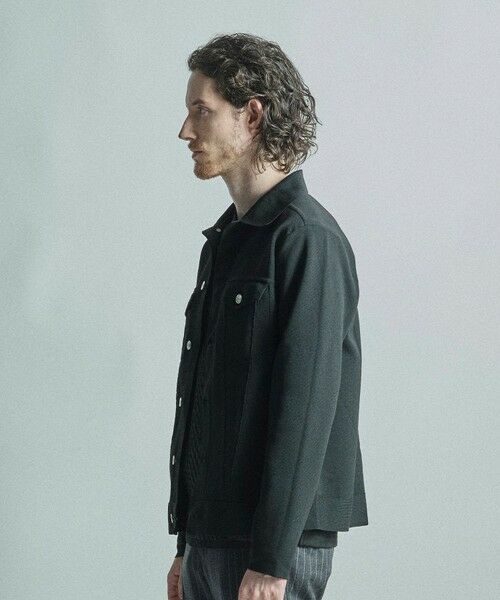 MEN'S BIGI / メンズビギ ブルゾン | デニムジャケット風ミラノリブニットアウター | 詳細10