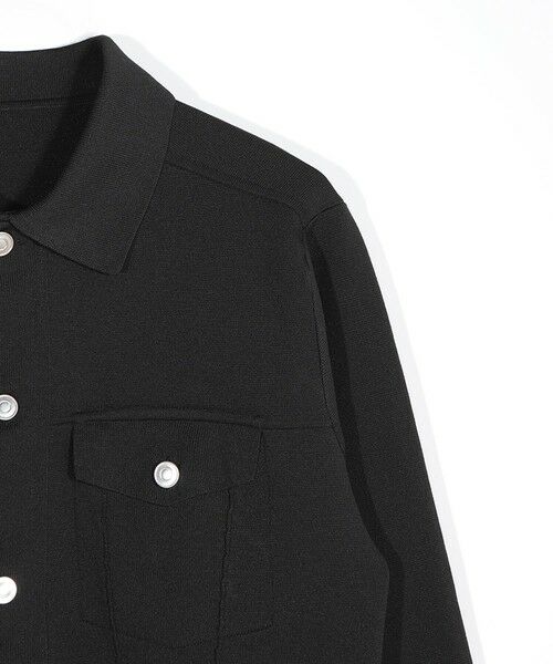 MEN'S BIGI / メンズビギ ブルゾン | デニムジャケット風ミラノリブニットアウター | 詳細3