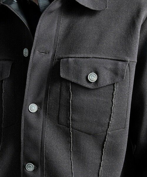 MEN'S BIGI / メンズビギ ブルゾン | デニムジャケット風ミラノリブニットアウター | 詳細16